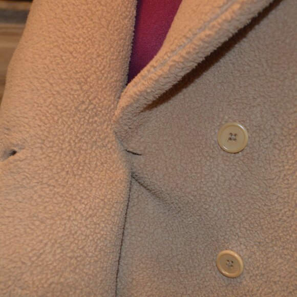 Dudley Stephens S Camel Conyers Double Breasted Sherpa Fleece Jacket - Picture 5 of 9